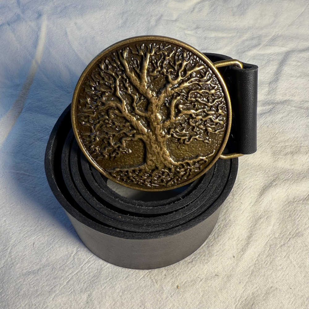 Cinturón hebilla árbol de la vida en color oro viejo